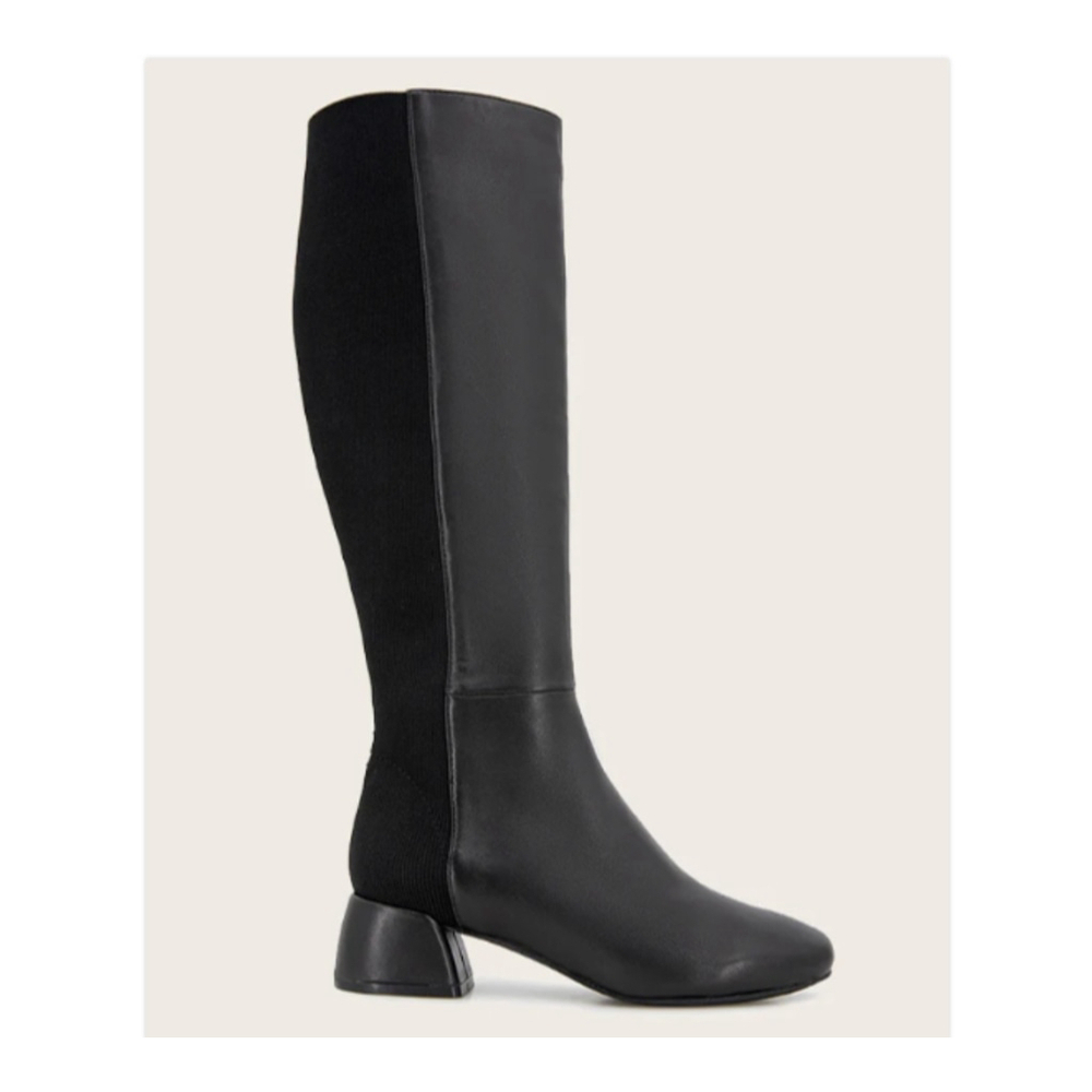 Kenneth Cole Gentle Soul Emily Tall Knee High Boot Black Leather Comfort 7.5 NIB